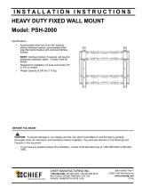 Chief Manufacturing PSH-2000 User manual