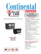 Continental Refrigerator R-134A User manual