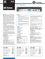 Crown Audio DSi Series User manual