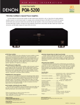 Denon POA-5200 User manual