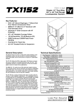 Electro-Voice TX1152 User manual