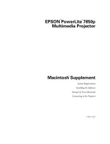 Epson PowerLite 7850p User manual