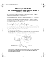 Epson Stylus Color 740 Ink Jet Printer User Setup Information