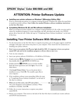 Epson Stylus Color 880 Ink Jet Printer Installation Troubleshooting