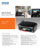 Epson C11CA48201 - Stylus NX510 Wireless Color Inkjet All-in-One Printer User manual