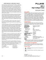Fluke 80K-6 High Voltage Probe User manual