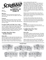 Fundex Games Scrabble Word Play Poker User manual