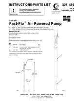 Graco 307459B 1:1 Ratio Fast-Flo Air Powered Pump Owner's manual