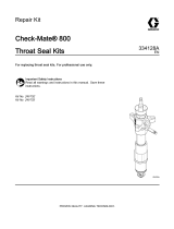Graco 334128A - Check-Mate 800 Throat Seal Kits, Repair Kit Owner's manual