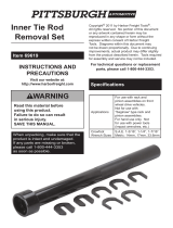 Harbor Freight Tools Inner Tie Rod Removal Set User manual
