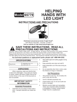 Harbor Freight Tools Jumbo Helping Hands with LED Lights User manual