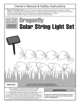 Harbor Freight Tools Solar Dragonfly LED String Light _ 10 Piece User manual