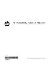 HP Thunderbolt-2 PCIe 1-port I/O Card Installation guide