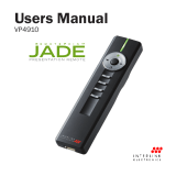 Jade Range Universal Remote Jade Presentation Remote User manual