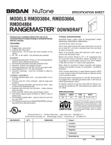 Broan RMDD3004 Operating instructions