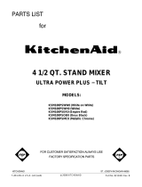 KitchenAid KSM100PSMC0 User manual