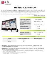 LG 42GA6400 Environmental Declaration