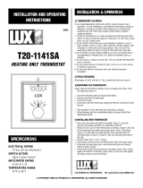 Lux Products T20-1141SA User manual