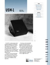 Meyer Sound USM-1 User manual