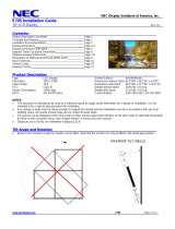 NEC E705-AVT Installation and Setup Guide