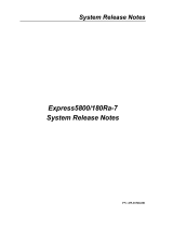 NEC Express5800/180Ra-7 Release Notes