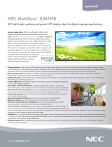 NEC MultiSync X461HB User manual