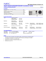 NEC NP-VE281 Installation and Setup Guide