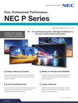 NEC P403-AVT Quick start guide