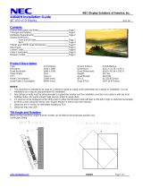 NEC X464UN Installation guide