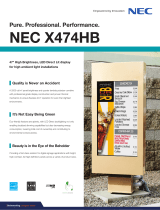 NEC X474HB Quick start guide