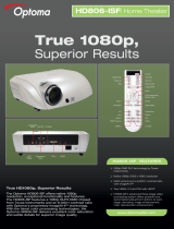 Optoma Technology HD806-ISF User manual