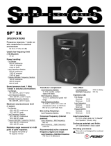 Peavey SP 3X User manual