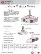 Premier Mounts Universal Projector Mount PBC-UMS User manual