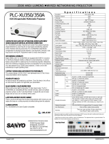 Sanyo PLC-XU350/350A User manual