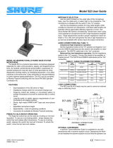 Shure Unidirectional Dynamic Base Station 522 User manual