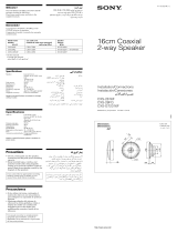 Sony CXS-GT2316F Installation guide