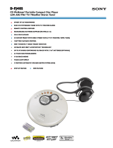 Sony CD WALKMAN PORTABLE COMPACT DISC PLAYER User manual