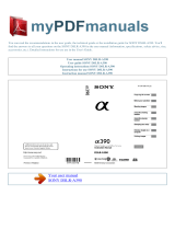 Sony DSLR-A390 User manual