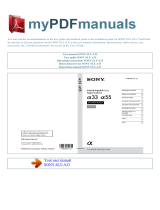 Sony SLT-A33 User manual
