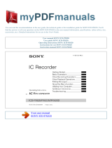 Sony ICD-PX820 User manual