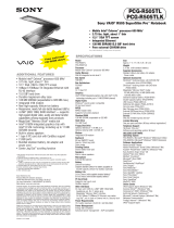 Sony PCG-R505TLK User manual
