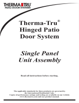 Therma-Tru Hinged Patio Door System Single Panel Assembly Unit User manual