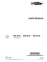 Watts Radiant RS 20 E. RS 24 E. RS 30 E User manual