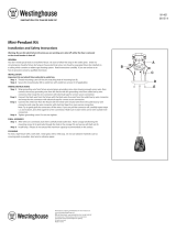 Westinghouse One-Light Adjustable Mini Pendant 6102600 User manual