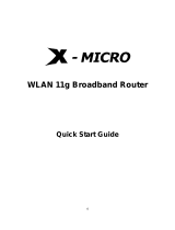 X-Micro Tech. WLAN 11g Broadband Router User manual