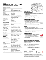 Xerox XD125F User manual