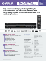 Yamaha DVD1700 User manual