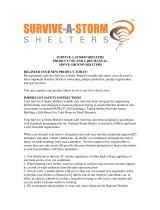 Survive-a-Storm Shelters SASACS1048 User manual