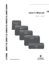 Behringer V-tone GMX212 User manual