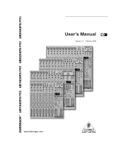Behringer EURORACK UB1622FX-PRO User manual